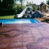 Quarter Circle stamped concrete